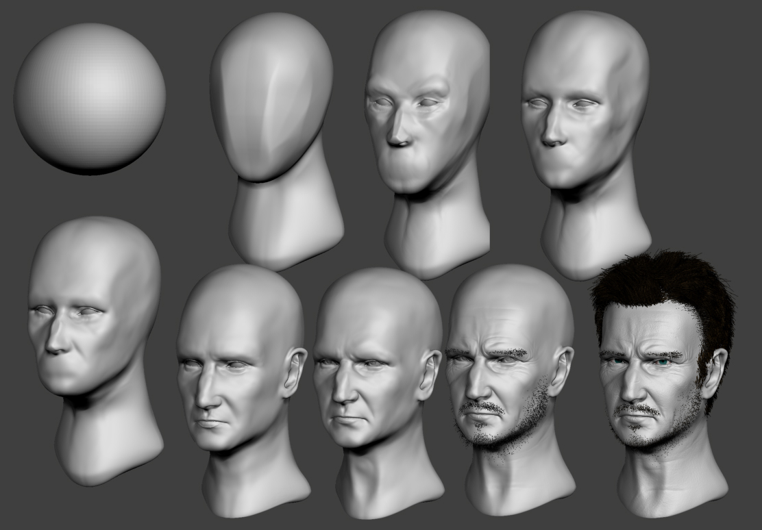 Male Head Sculpt 01